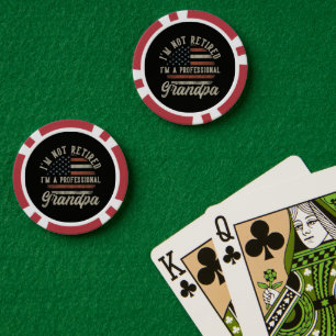 Lustige "Ich bin ein professioneller Opa" Rente Pokerchips