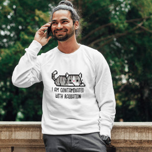Lustige 'Ich bin mit Strahlung kontaminiert' Katze T-Shirt