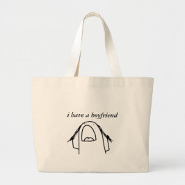 Lustige Ich habe einen Freund Tote Bag Cute Minima Jumbo Stoffbeutel