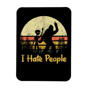Lustige Ich hasse Leute Damen T-Shirts Magnet