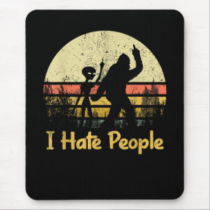 Lustige Ich hasse Leute Damen T-Shirts Mousepad