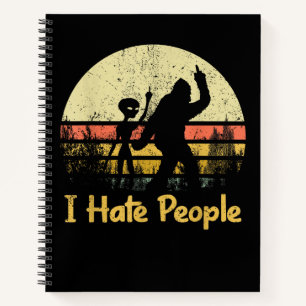 Lustige Ich hasse Leute Damen T-Shirts Notizbuch