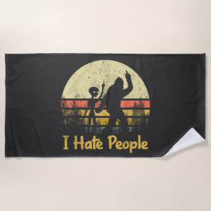 Lustige Ich hasse Leute Damen T-Shirts Strandtuch