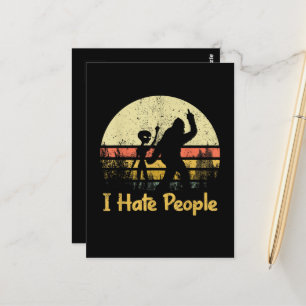 Lustige 'ich hasse Menschen' Damen T-Shirts Postkarte