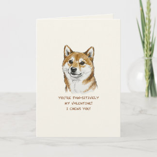Lustige "Ich knabber an dir" Shiba Inu Valentinsta Karte