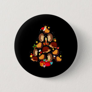Lustige Igel Weihnachtsbaum Licht Pyjama Igel Button