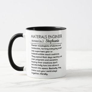 Lustige individuelle Definition eines Werkstoffing Tasse