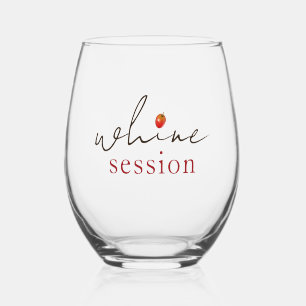 Lustige individuelle Whine-Session mit roter Traub Weinglas Ohne Stiel