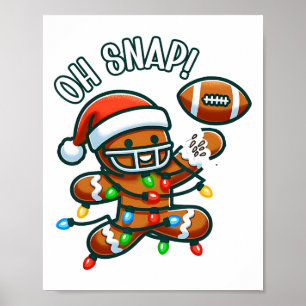 Lustige Ingwerbrot-Mann-Pyjamas und Pjs Weihnachte Poster