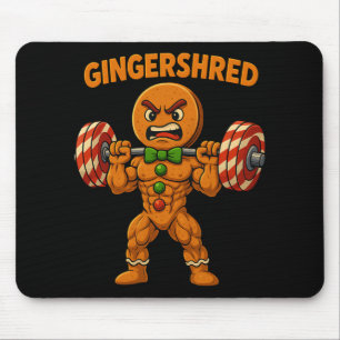 Lustige Ingwerbrot-Weihnachts-Gymnastik Workout Mousepad
