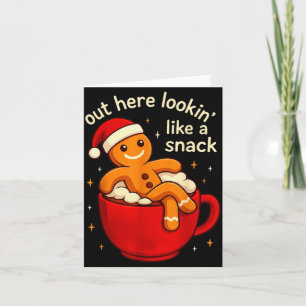 Lustige Ingwerbrot-Weihnachts-Snack-Kekse Jungen T Karte