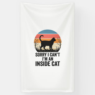 Lustige Innenkatze Vintage Katzenliebhaber Design_ Banner