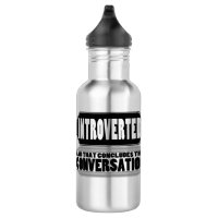 Lustige Introvert Wasser-Flasche
