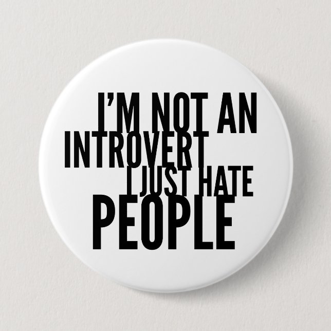 Lustige Introvertierte Button (Vorderseite)