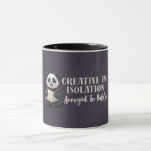 Lustige Introvertierte Panda-Tasse – Kreativ in Is