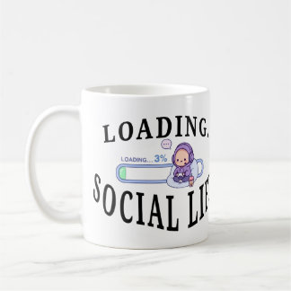 Lustige Introvertierten-Kaffeetasse - Soziale Batt Kaffeetasse