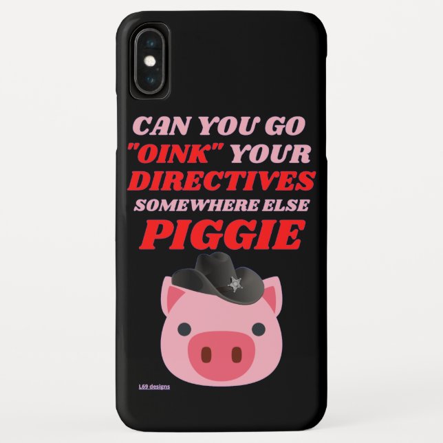 lustige iPhone/iPad Gehäuse "OINK PIGGIE" Case-Mate iPhone Hülle (Rückseite)