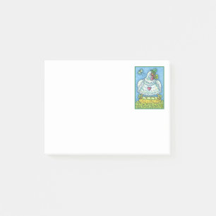LUSTIGE IRISCHE HENNE, GRÜNE EIER UND KLEEBLÄTTER  POST-IT KLEBEZETTEL