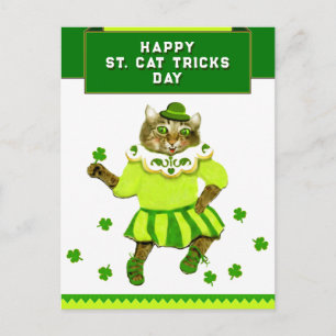 Lustige Irische-Jig-Katze Postkarte