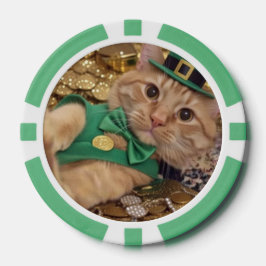 Lustige irische Katze Glückspokerspiel-Chip Pokerchips