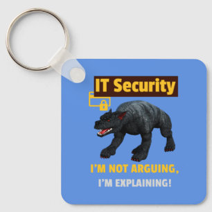 Lustige IT-Sicherheit Erklärt Tech Humor Design Schlüsselanhänger