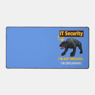 Lustige IT-Sicherheit Erklärt Tech Humor Design Schreibtischunterlage