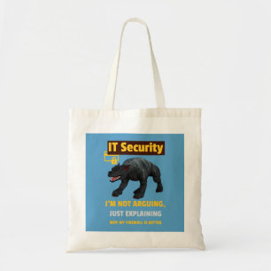 Lustige IT-Sicherheit Erklärt Tech Humor Design Tragetasche