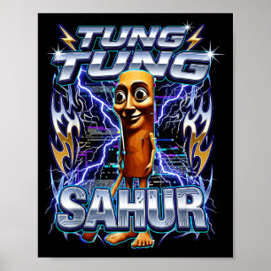 Lustige italienische Gehirnverrottung Tung Tung Tu Poster
