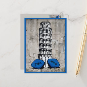 Lustige italienische Reisethemen Postkarte