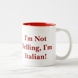 Lustige italienische Tasse