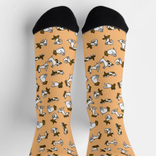 Lustige Jack Russell Cartoon Socken
