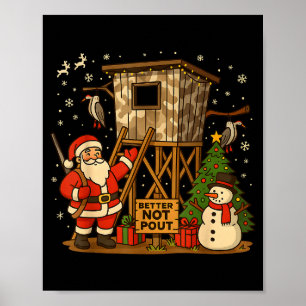 Lustige Jagd auf Weihnachtsmann Besser nicht schmo Poster