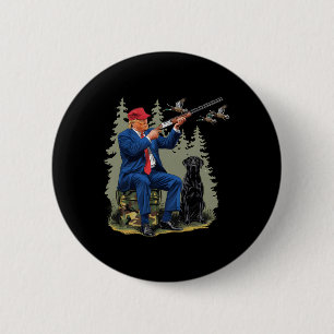 Lustige Jagd Ente Trump Camo Jagd Hallo Jagen Button