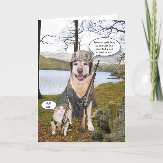 Lustige Jagd Hunde Labrador Vatertags Karte Karte Zazzle Ch