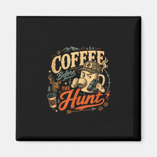 Lustige Jagd Kaffee Männer Frauen Retro 70er Jahre Magnet