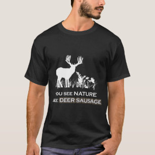 Lustige Jagd-Rotwild-Wurst T-Shirt