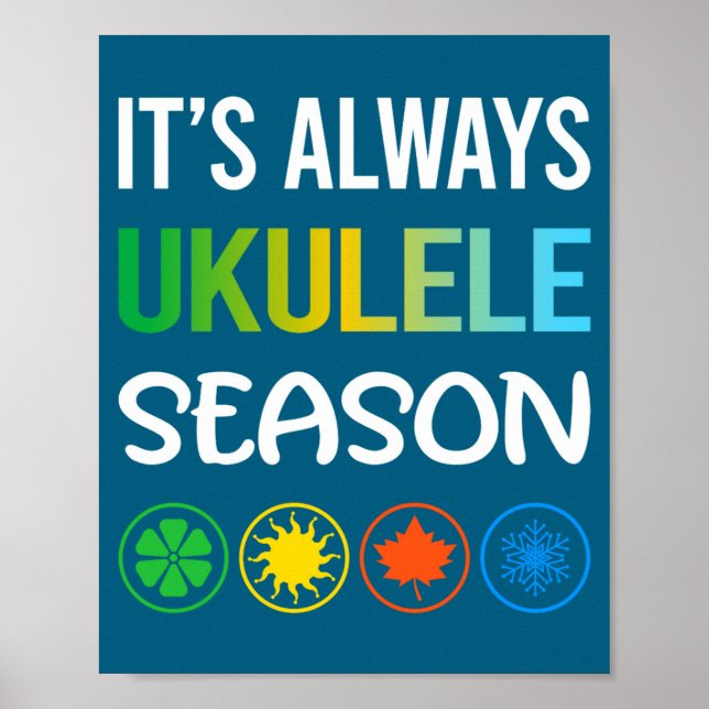 Lustige Jahreszeit Ukulele  Poster (Vorne)