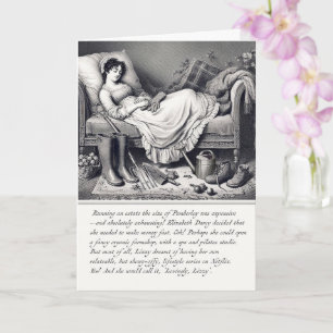 Lustige Jane Austen Stolz und Vorurteil Grußkarte Karte