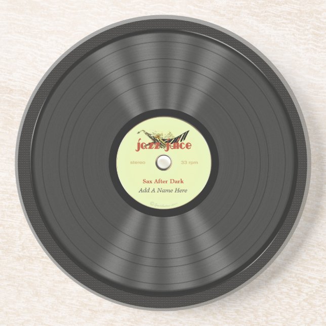 Lustige Jazz-Vinylaufzeichnung Getränkeuntersetzer (Vorne)