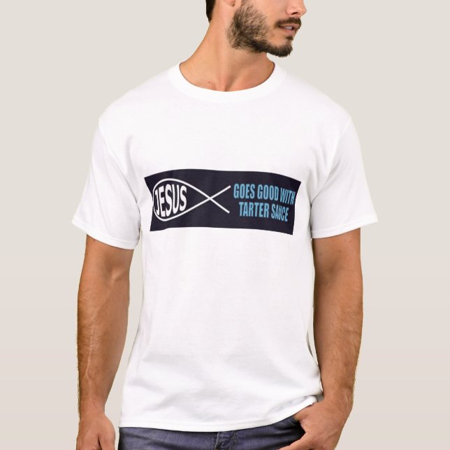 Lustige Jesus-Fische T-Shirt (Vorderseite)