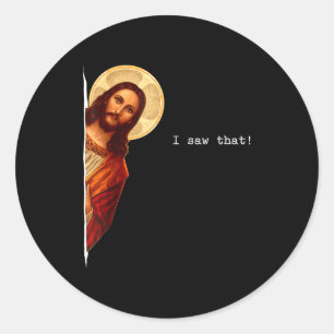 Lustige Jesus-Meme-Geschenk-Christliche-Geschenke, Runder Aufkleber