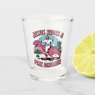 Lustige Jesus-Meme, Jesus reitet auf einem rosa Di Schnapsglas