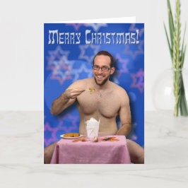 Lustige jüdische Weihnachtskarte Feiertagskarte
