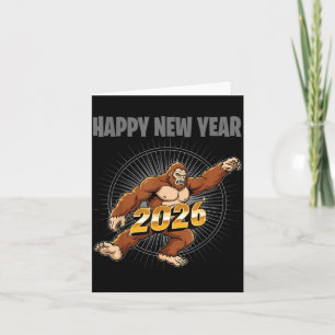 Lustige Jungs Nye Outfit, Herren Bigfoot Frohes Ne Karte