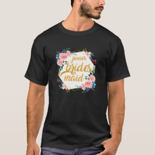 Lustige Junior Brautjungfer Blumen Junggesellenabs T-Shirt