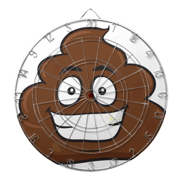 lustige kack-Emoji Dartscheibe (vorne)