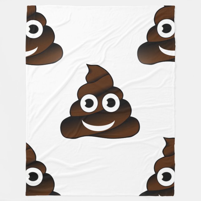 lustige kack-Emoji-Decke Fleecedecke (Vorderseite)