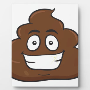 lustige kack-Emoji Fotoplatte