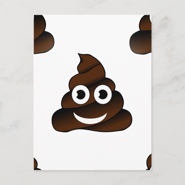 lustige kack-Emoji Postkarte (Vorderseite)