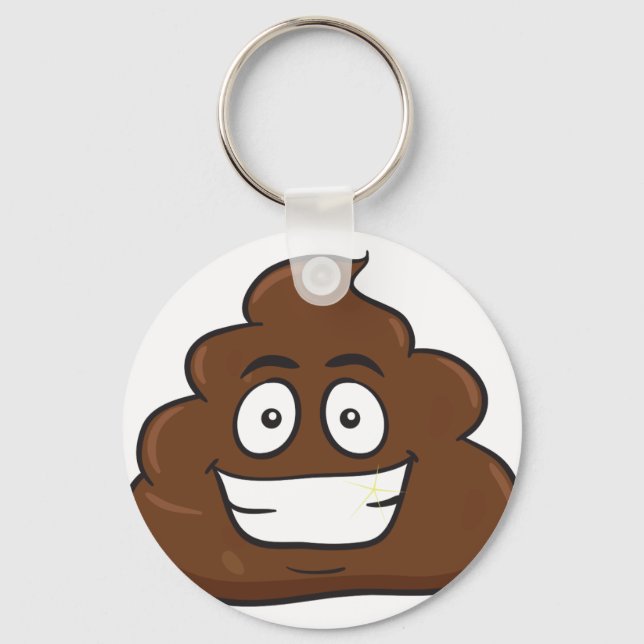 lustige kack-Emoji Schlüsselanhänger (Vorderseite)